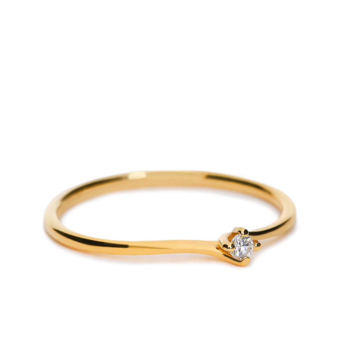 18k gold diamond ring SWIRL