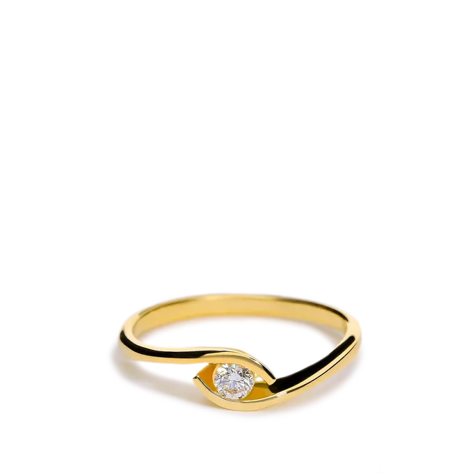 Anillo diamante oro 18 quilates