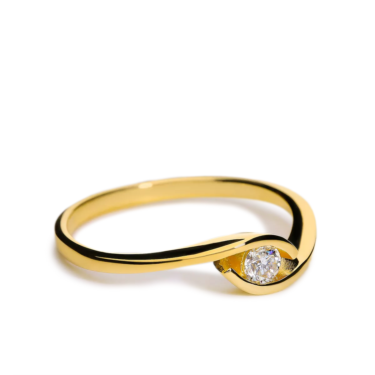 18k gold diamond ring GRAVITY