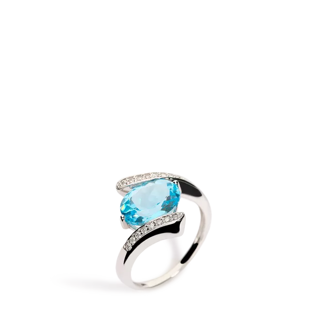 Anillo diamante oro 18 quilates OCEAN