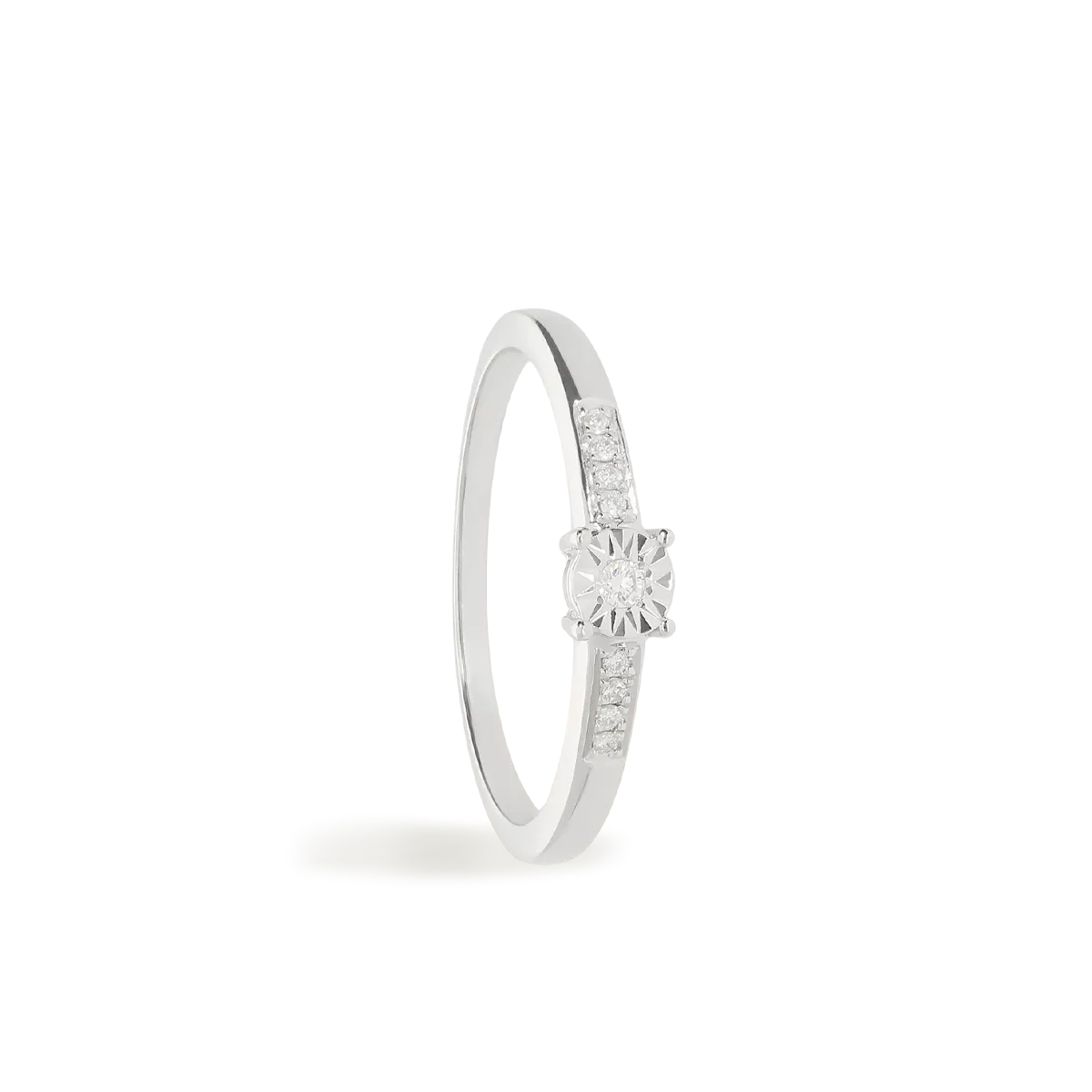 Anillo diamante natural oro 18 quilates COMET