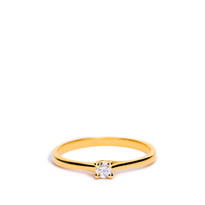 Anillo diamante oro 18 quilates