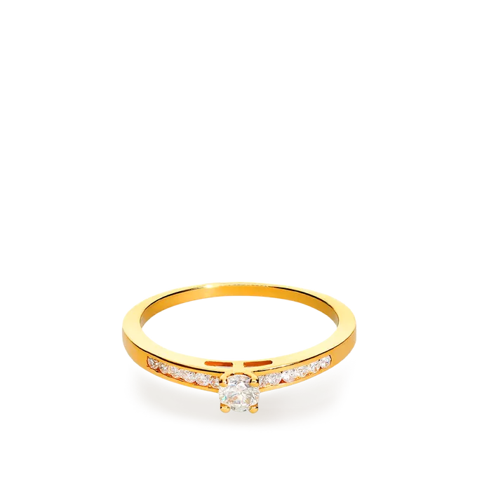 Anillo diamante oro 18 quilates