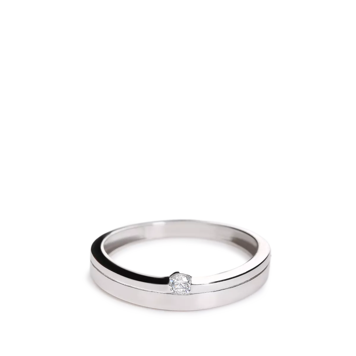 18k white gold ring