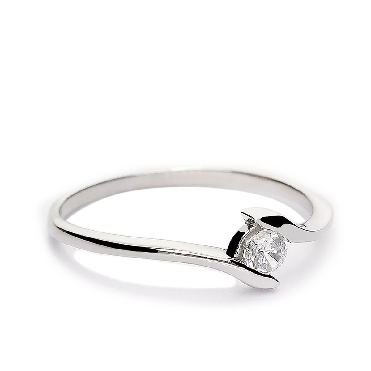 Anillo oro blanco 18 quilates