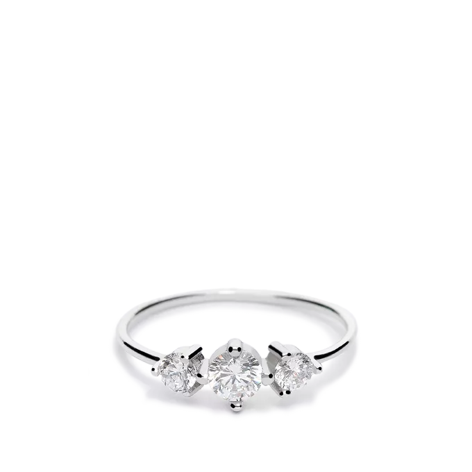 Anillo oro blanco 18 quilates