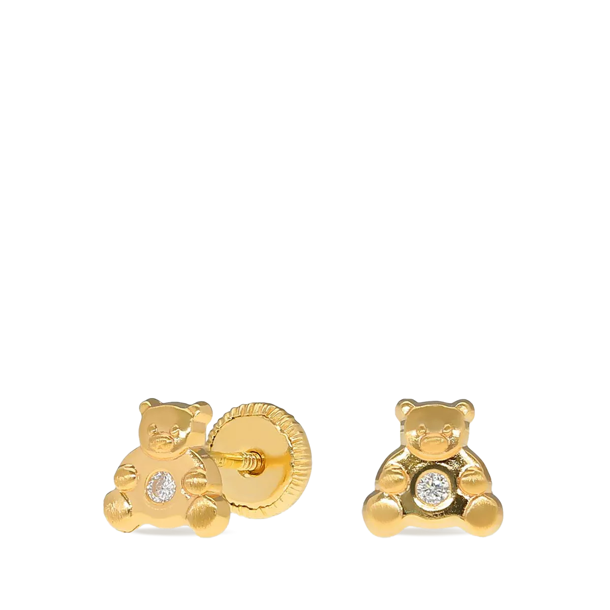 Pendientes para bebe osos oro 18 quilates