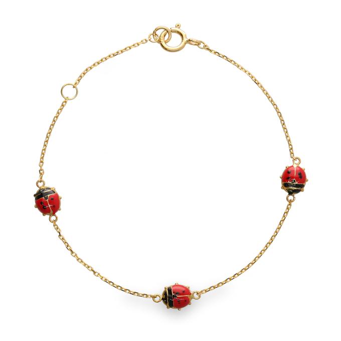 Pulsera mariquitas oro