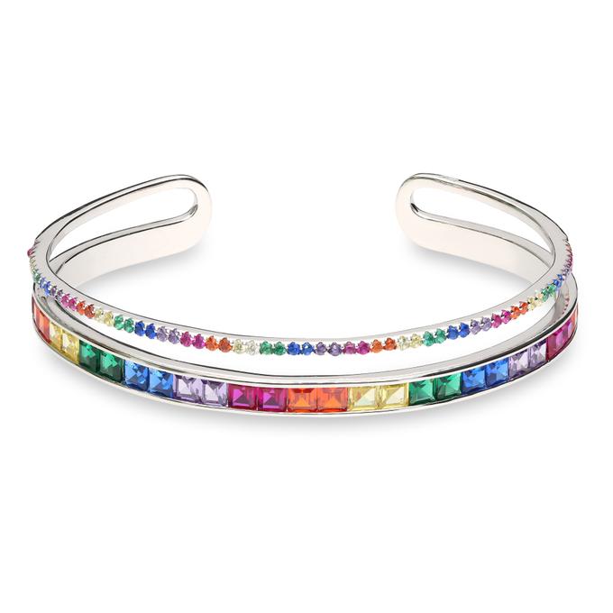 Pulsera plata primera ley multicolor